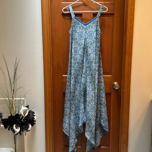 Medium blue floral summer dress